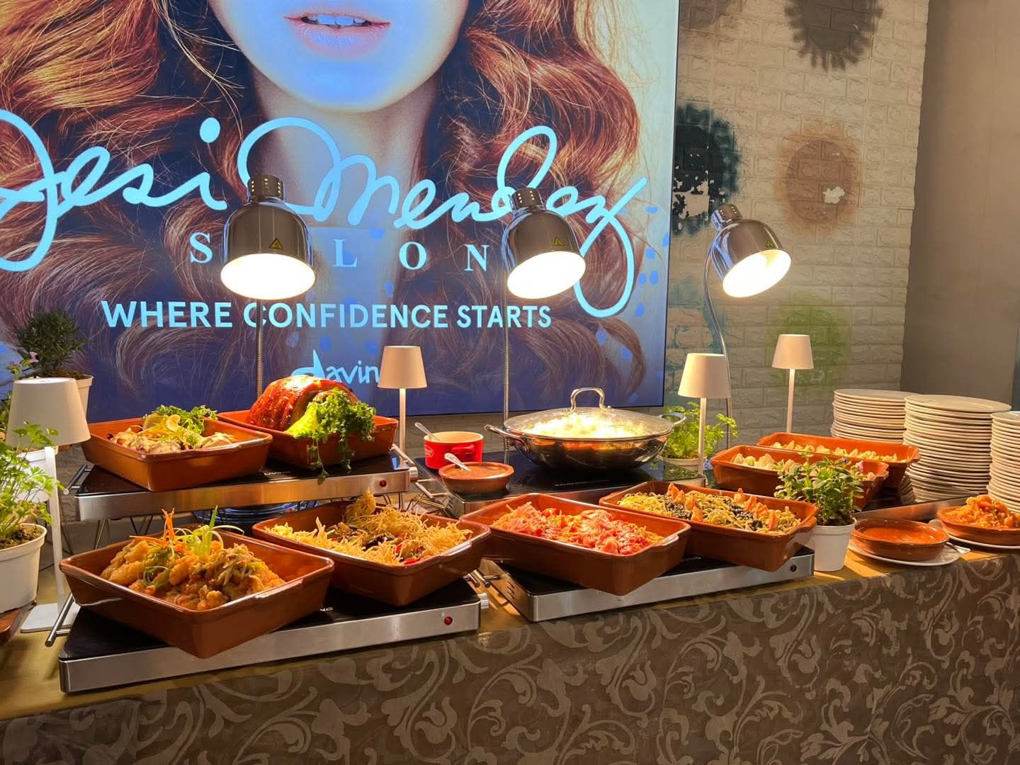 Corporate event buffet spread